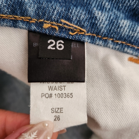 NWT Brandon Maxwell | Scooped Waist Straight Leg Jeans in Trinity Wash - Size 26 - Picture 10 of 13